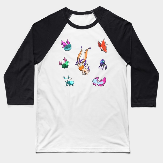 fer.al Jackalope and Picken with friends Baseball T-Shirt by ziodynes098